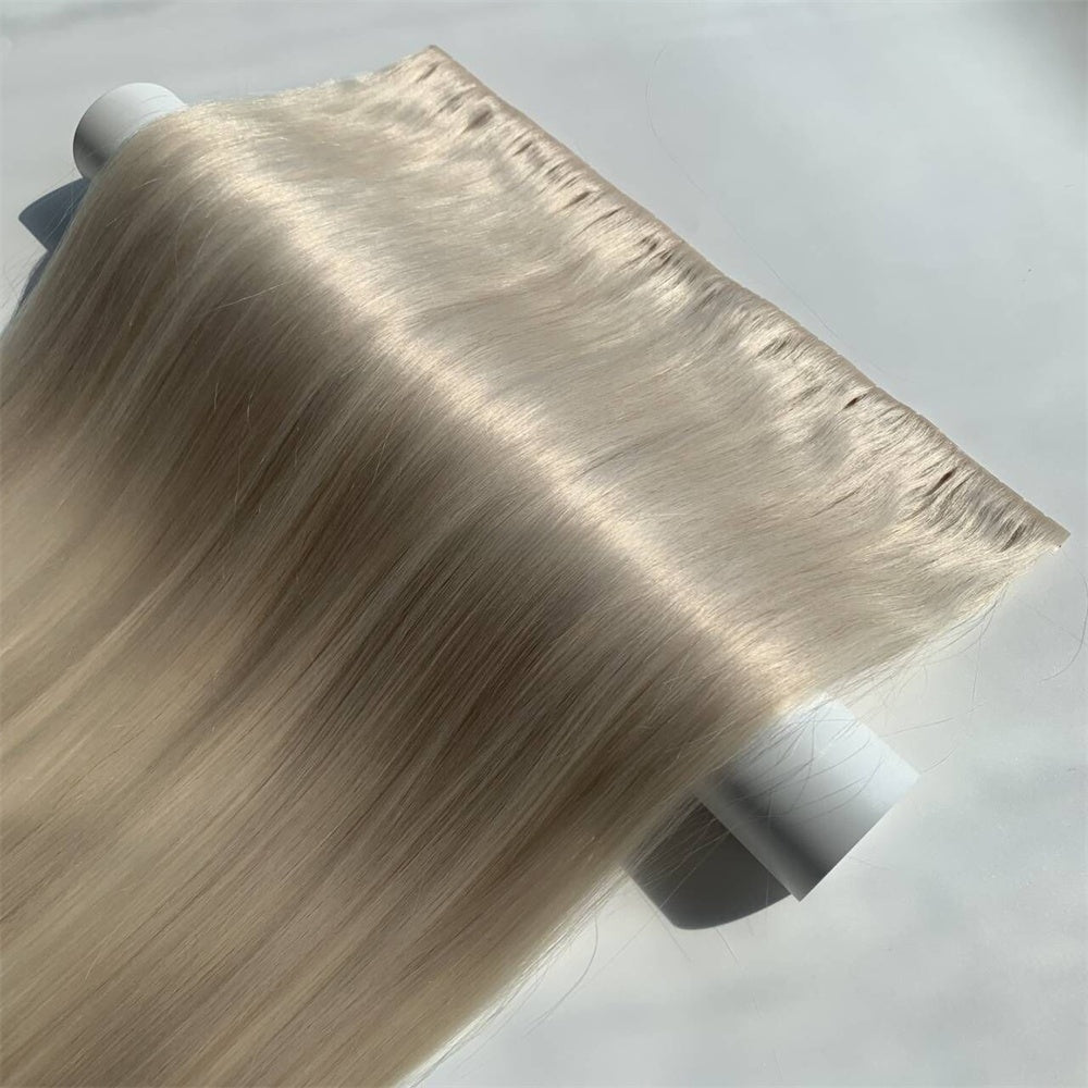 Invisible Butterfly weft / virgin hair 10A Light color