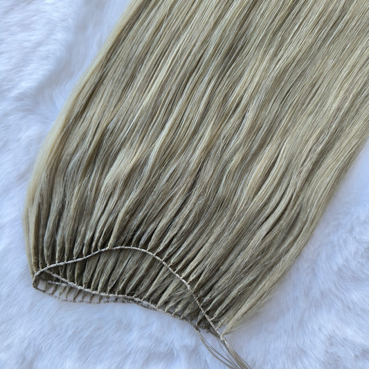 Feather weft hair extension /100% Keep-scaly hair 10A / Mixed color M#19/60/8 / Ready to ship
