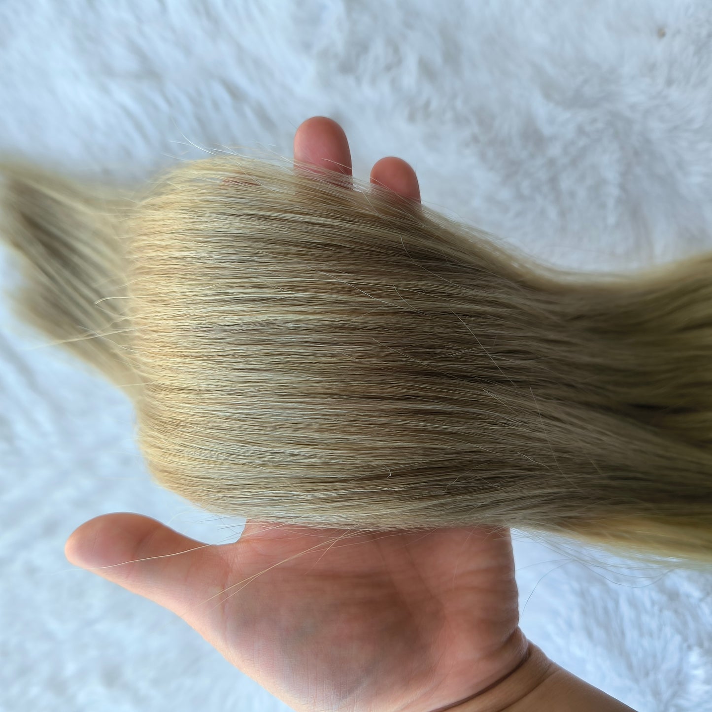 Feather weft hair extension /100% Keep-scaly hair 10A / Mixed color M#19/60/8 / Ready to ship