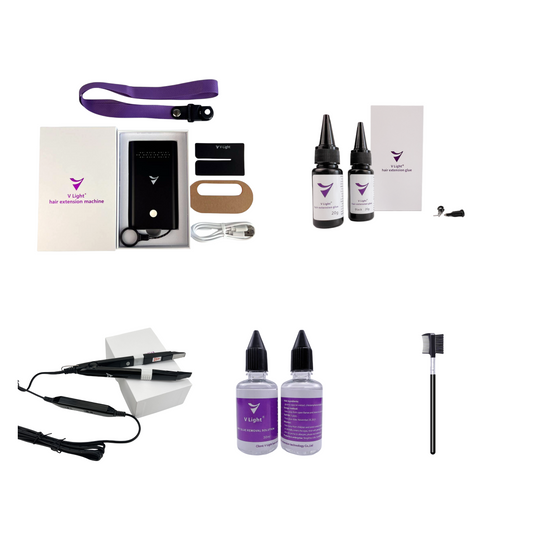 simple V-Light hair extension system kit (free shipping)