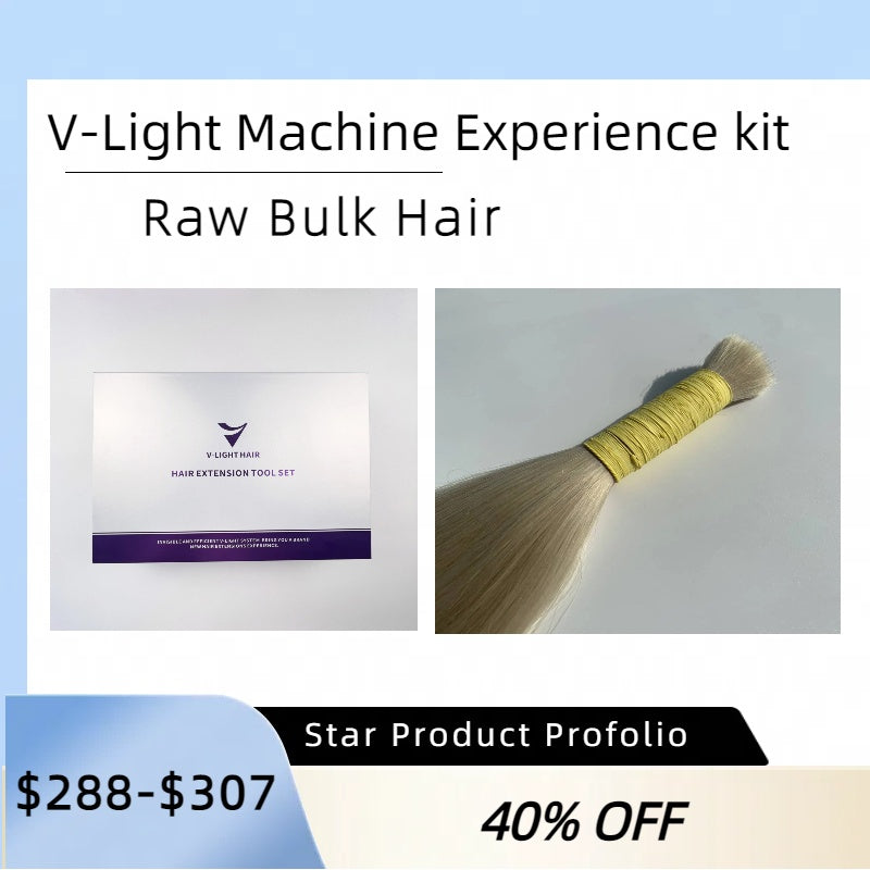 V-Light Hair Extension system --Raw Hair Experince kit (free shipping)