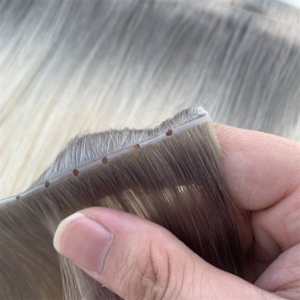 Invisible Butterfly weft / virgin hair 10A dark color