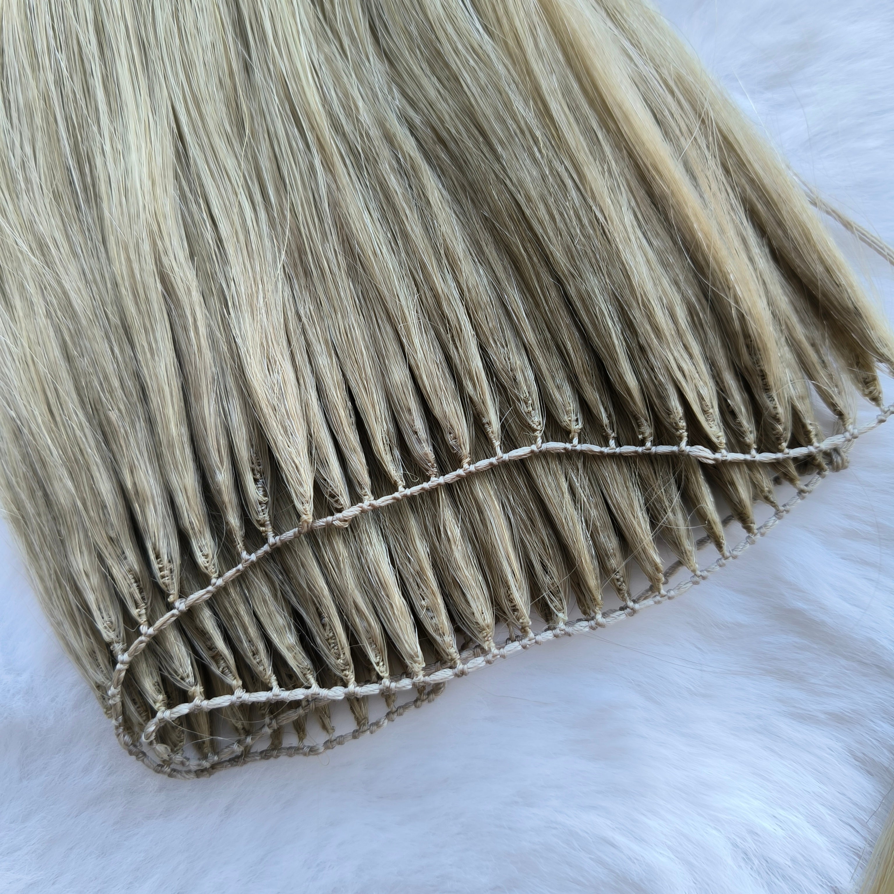 Feather weft hair extension /100% Keep-scaly hair 10A / Mixed color M#19/60/8 / Ready to ship
