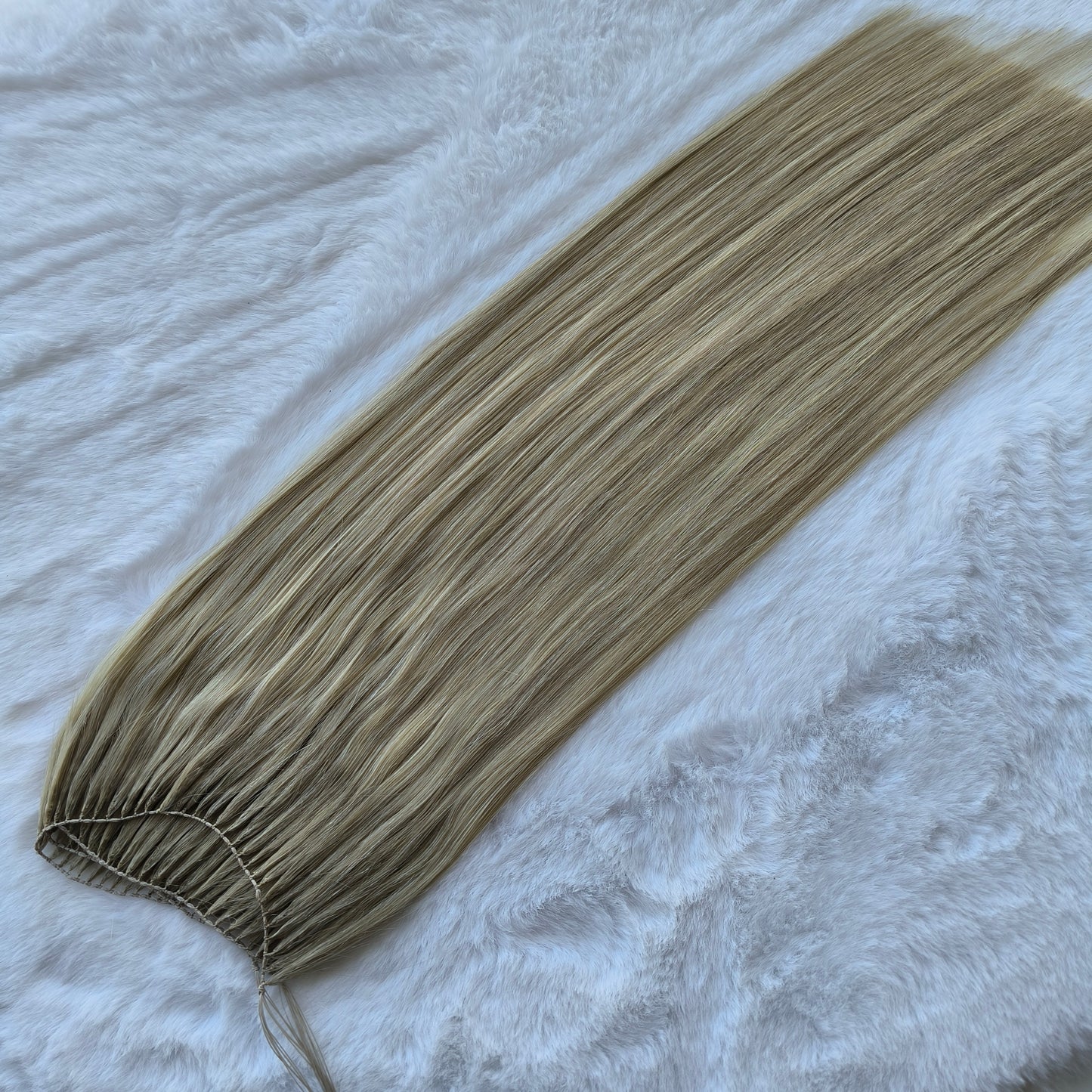 Feather weft hair extension /100% Keep-scaly hair 10A / Mixed color M#19/60/8 / Ready to ship