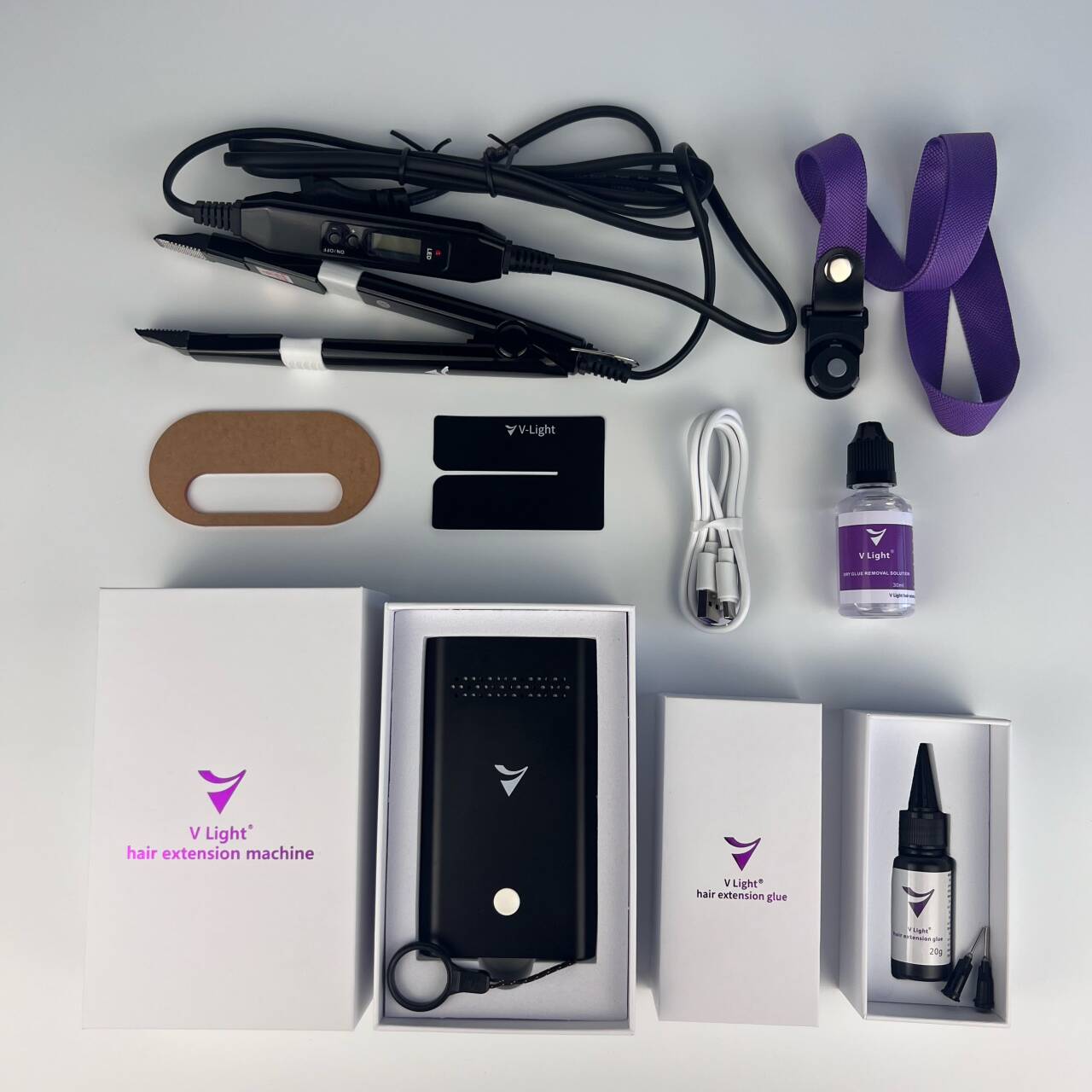 simple V-Light hair extension system kit (Regular Packaging--Free shipping)