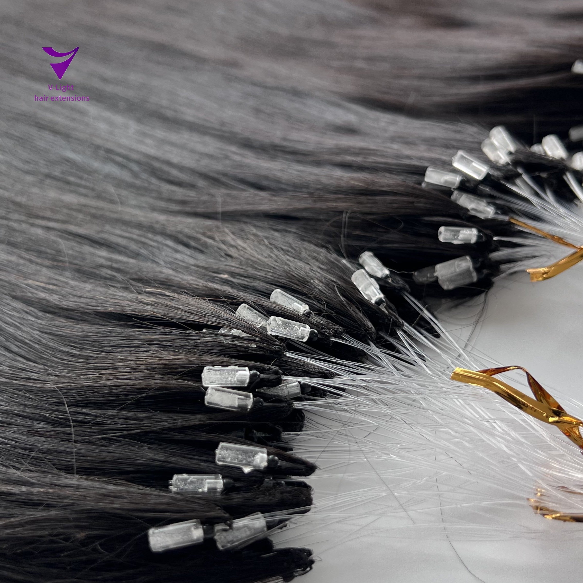 IF2 hair extension virgin hair natural black 100g/ Ready to ship