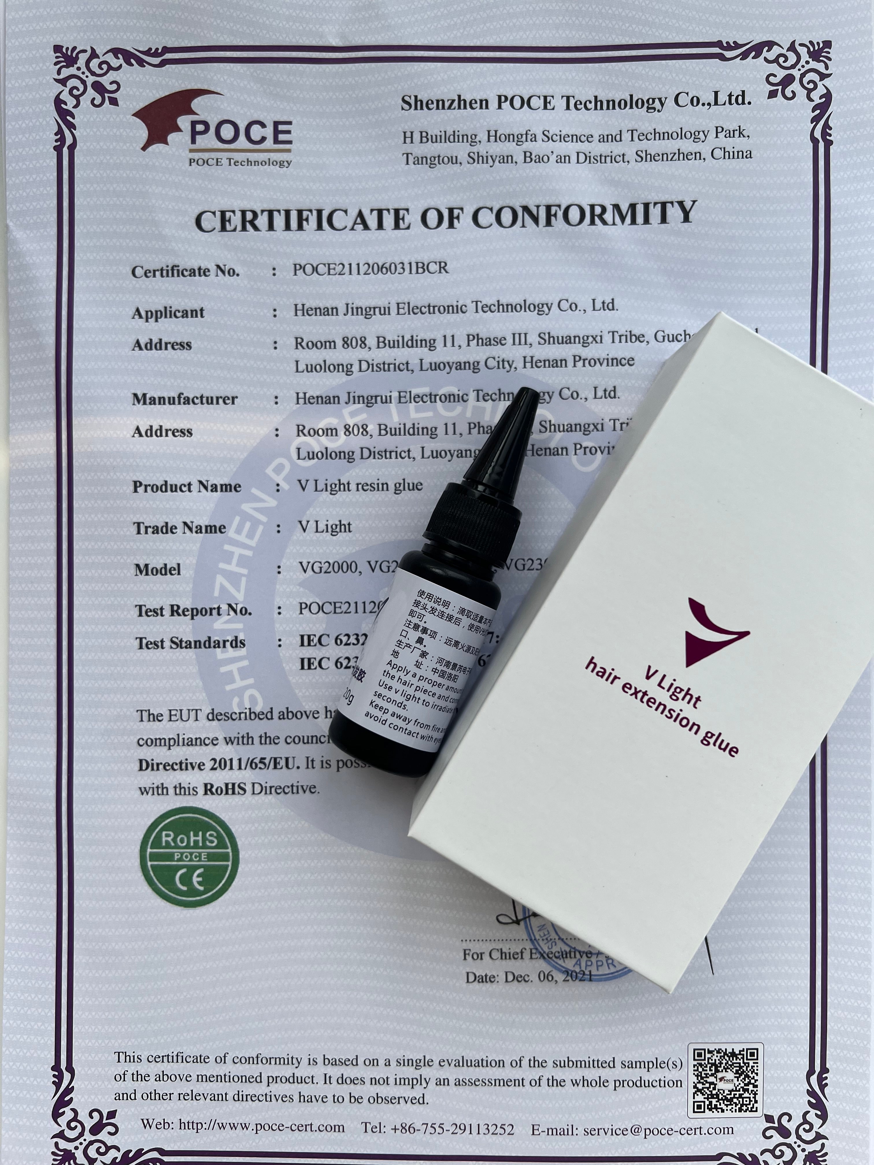 simple V-Light hair extension system kit (Regular Packaging--Free shipping)