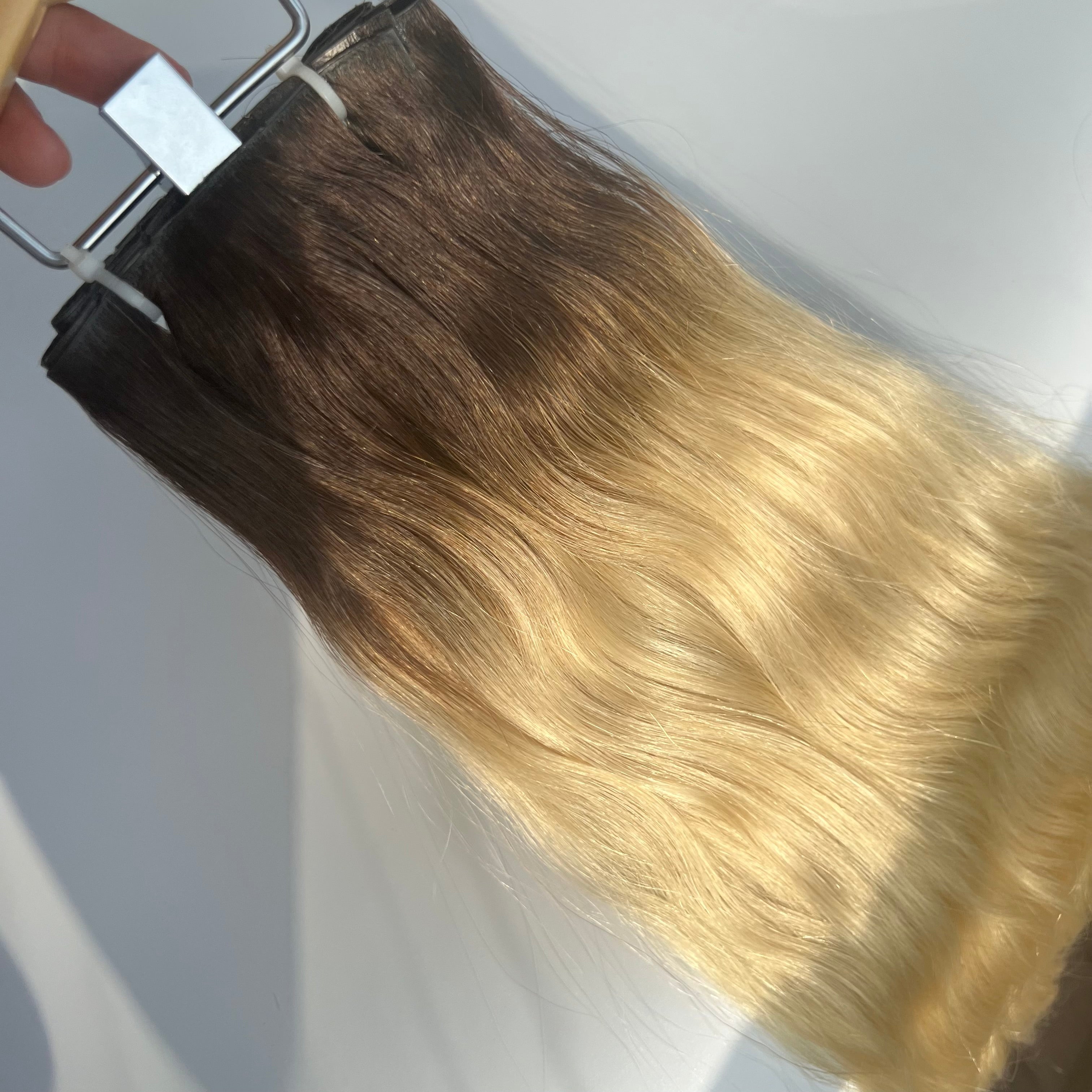 Invisible Butterfly weft / virgin hair 10A Light color