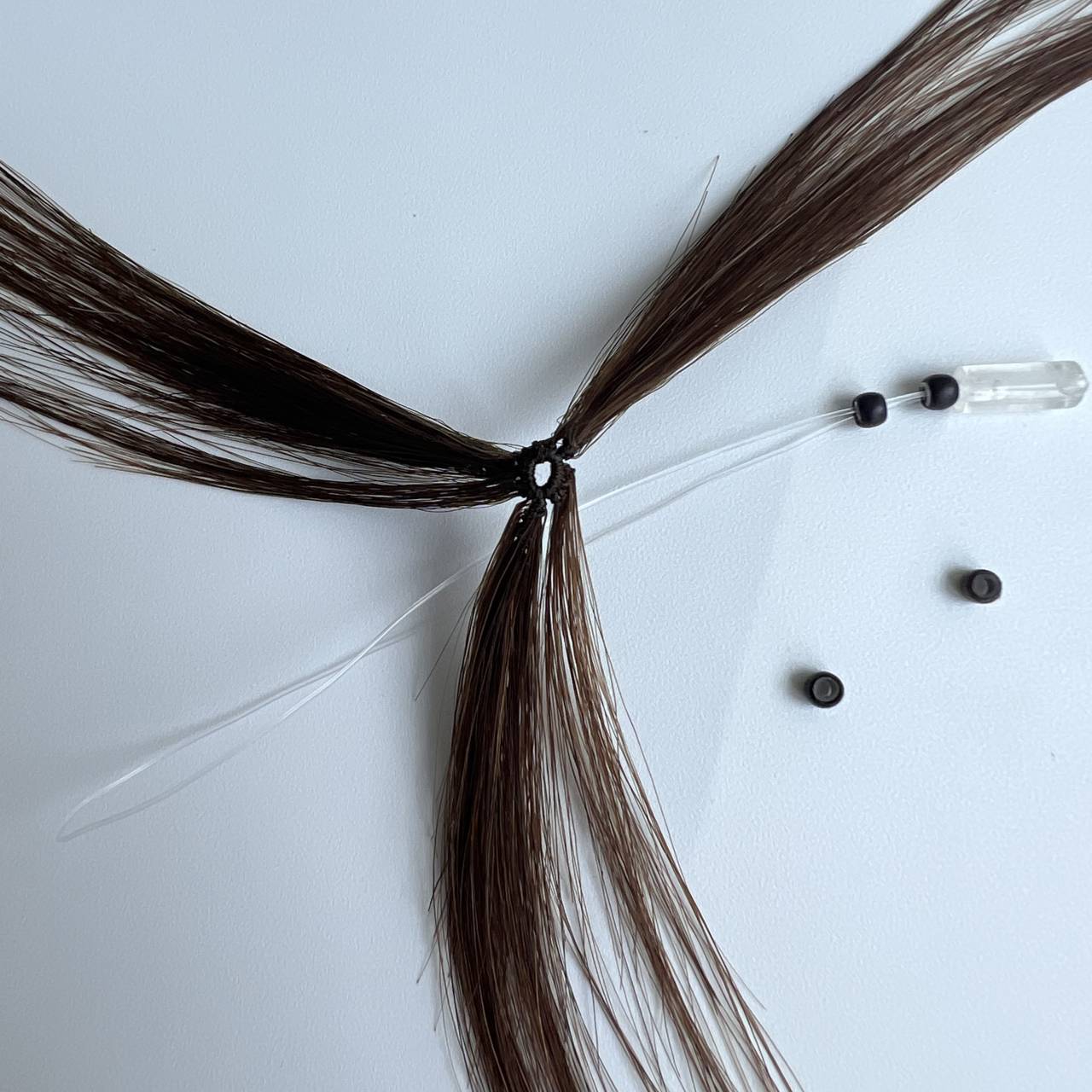IF2 invisible feather hair extensions /100% human hair/ dark color