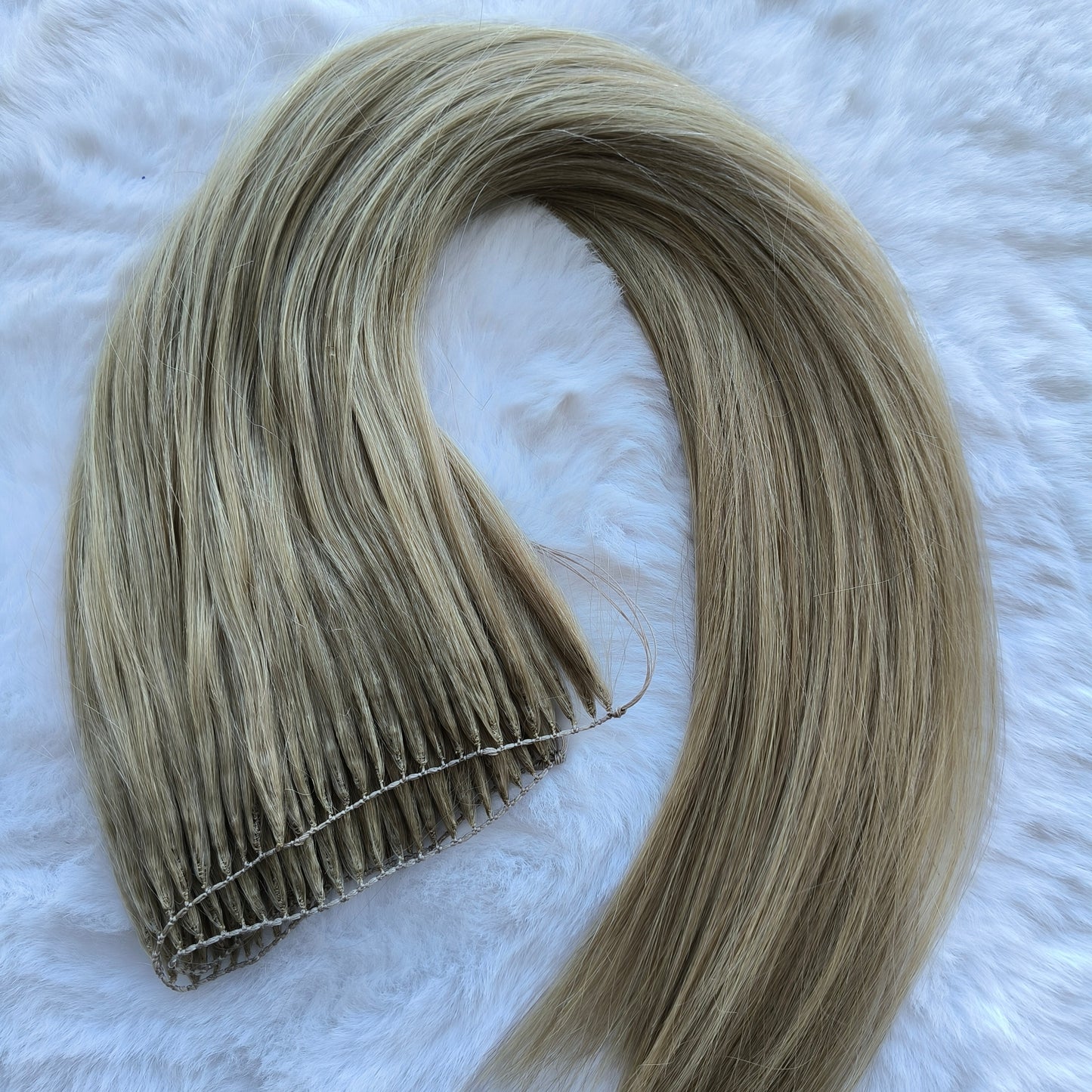 Feather weft hair extension /100% Keep-scaly hair 10A / Mixed color M#19/60/8 / Ready to ship