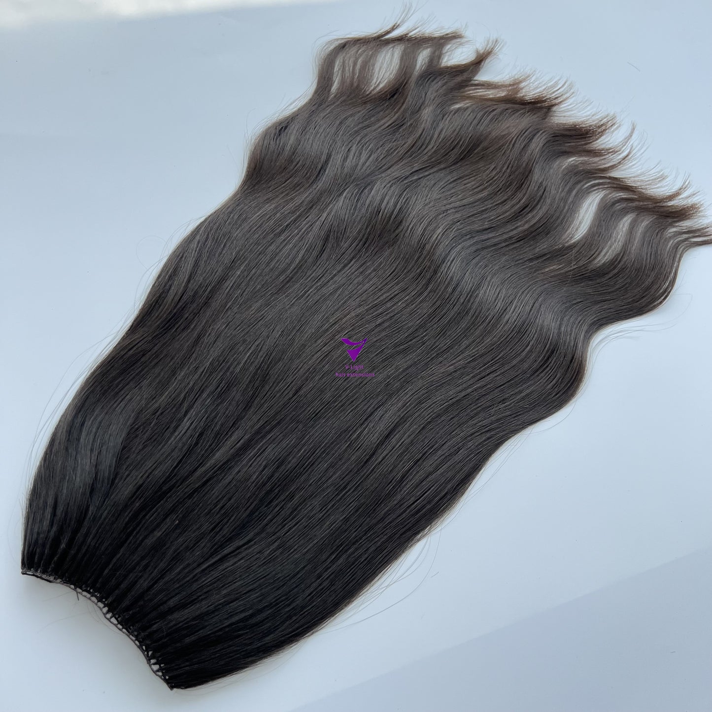 Feather weft hair extension /100% double drawn 10A/ Dark color 100g