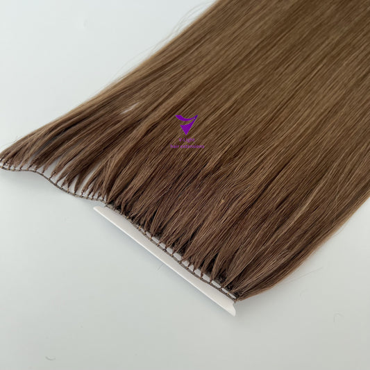 Feather weft hair extension / single drawn 9A/ Dark color/100g