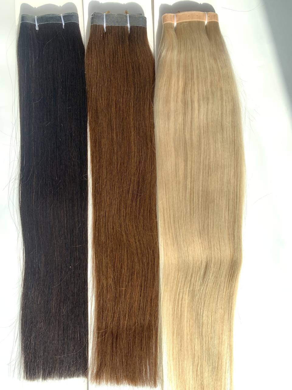 Invisible Butterfly weft / virgin hair 10A dark color