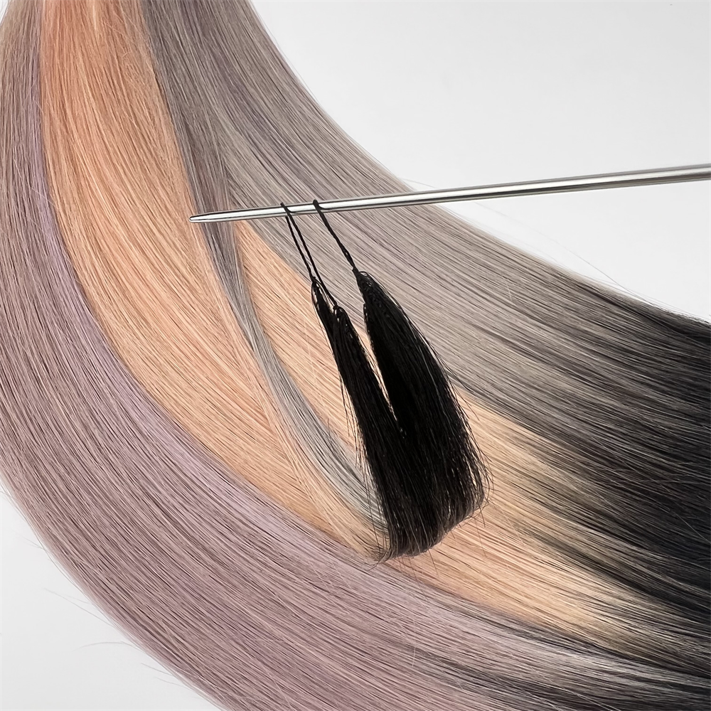 Korean Braid feather hair extensions / 9A Virgin color/ Light color