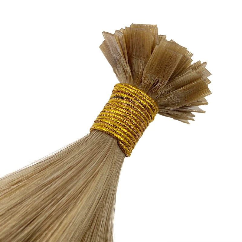 Flat tip hair extensions / 9A / Light color 100g