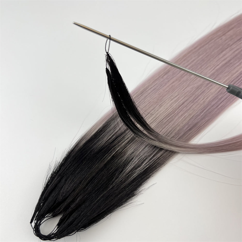 Korean Braid feather hair extensions / 9A Virgin color/ Light color