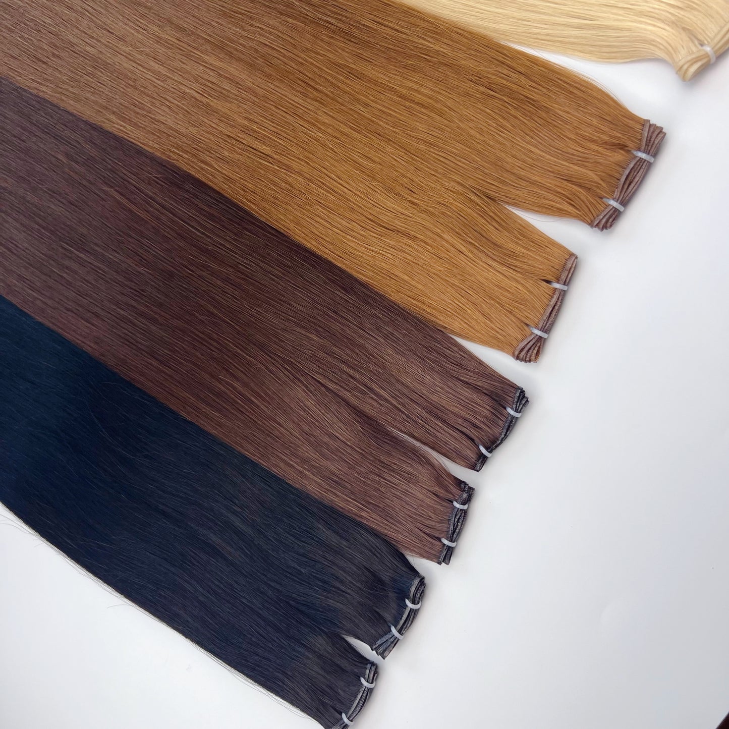 Genius Hair Weft  / double drawn 10A / Dark color  100g