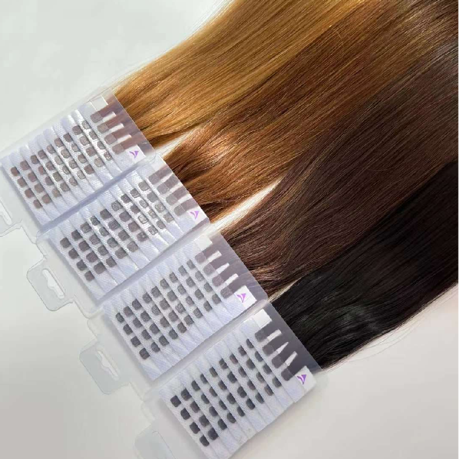 V Light hair extension / Remy hair/ 9A Dark color