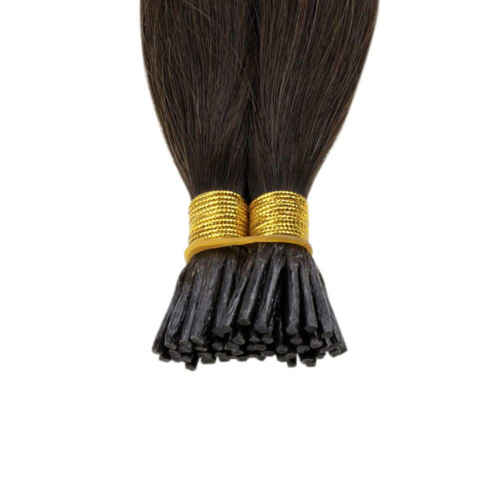 I tip 9A / Virgin hair Dark color/ 100g
