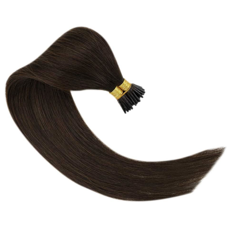 I tip 9A / Virgin hair Dark color/ 100g