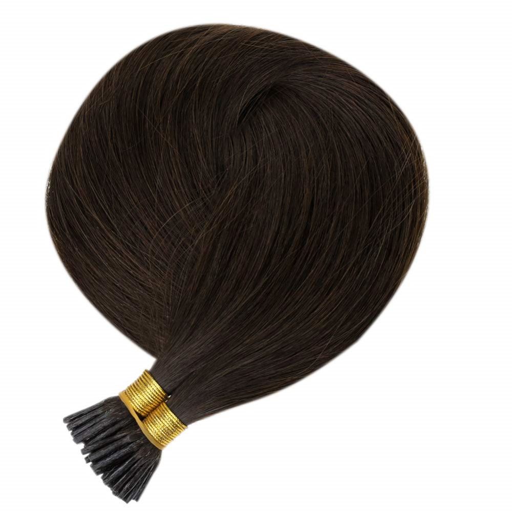 I tip 9A / Virgin hair Dark color/ 100g