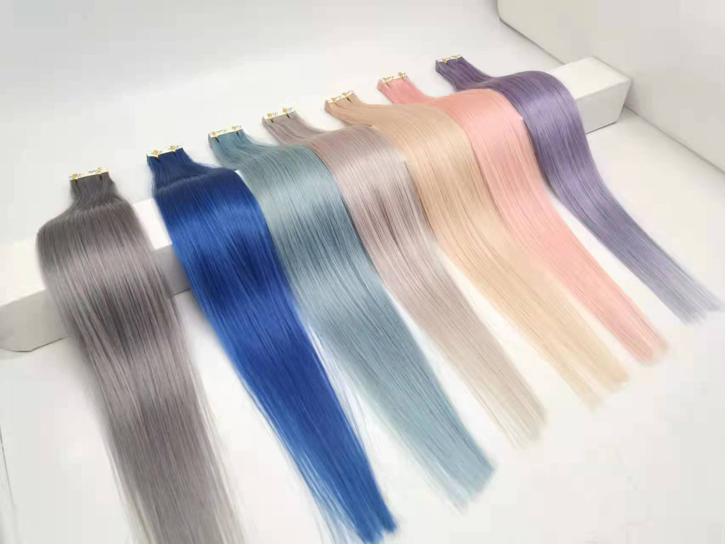 Tape-in hair extansion piece 6 strands/piece 9A/ Virgin hair light color