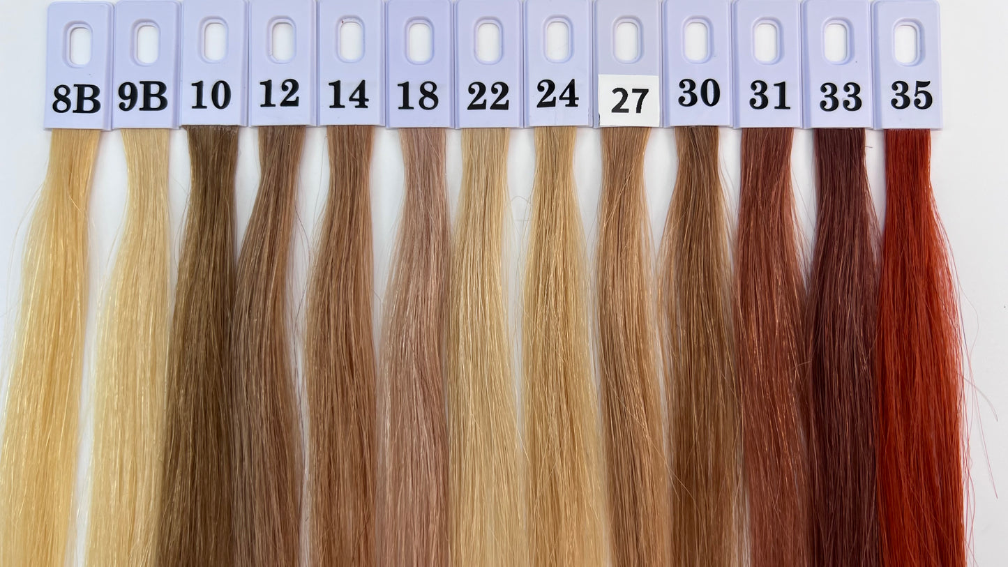 V-LIGHT hair extension piece 9A Virgin hair light colors 150g