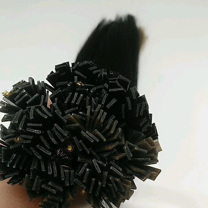 Flat tip / 9A Remy hair / Dark color 100g