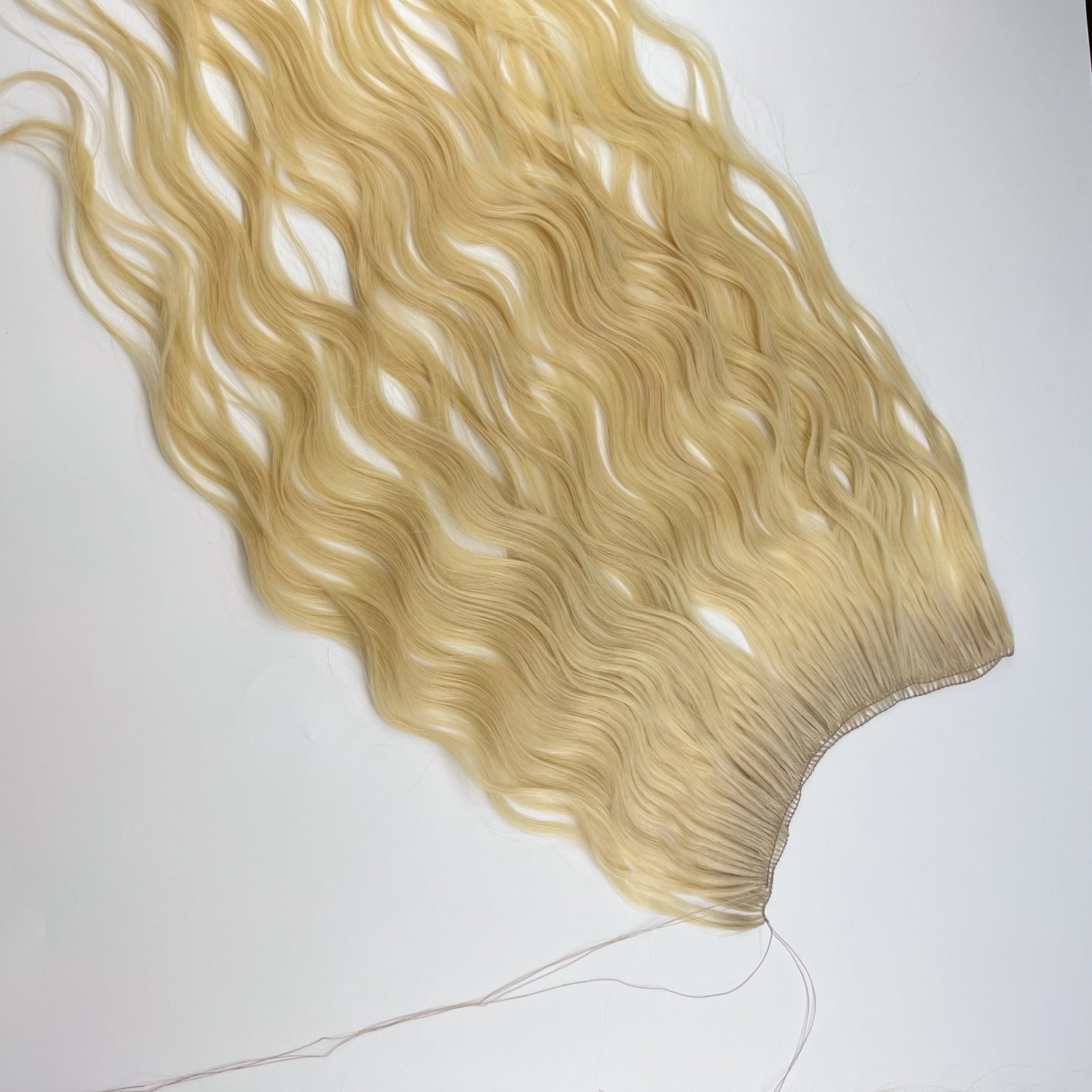 Feather weft hair extension /100% double drawn 10A / Light color 100g