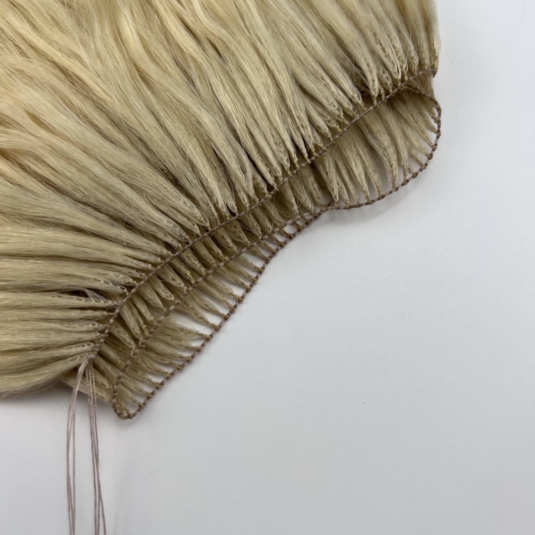 Feather weft hair extension /100% double drawn 10A / Light color 100g