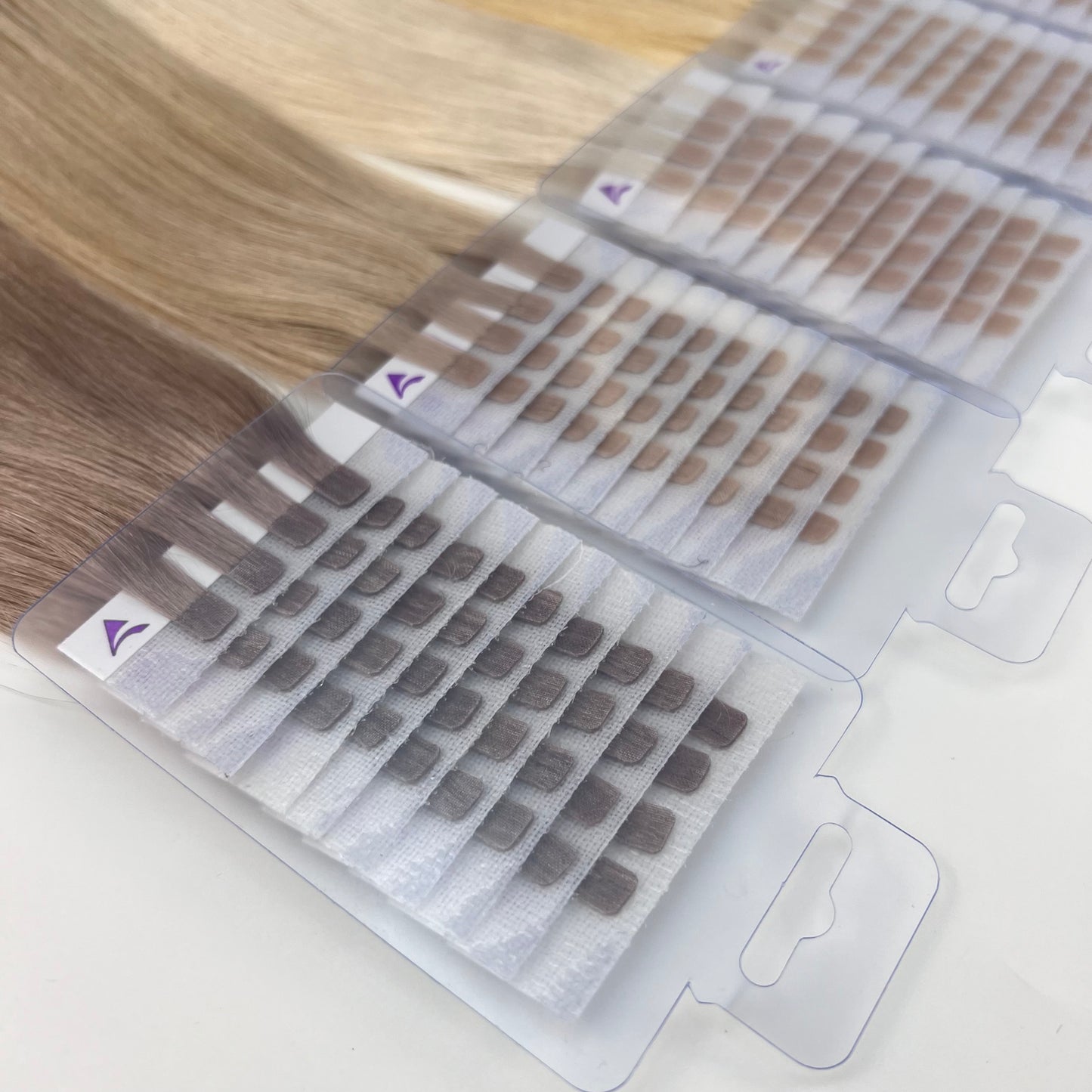 V-LIGHT hair extension piece 9A Virgin hair light colors 150g