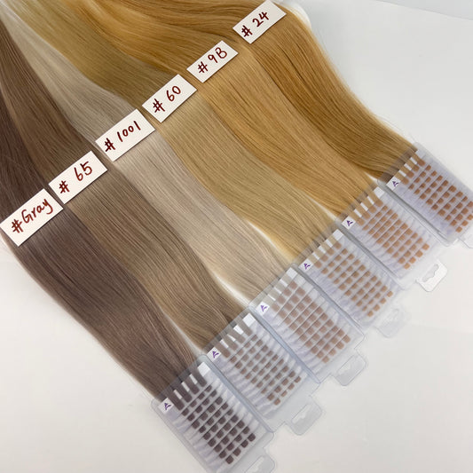 V-LIGHT hair extension piece  9A Virgin hair light colors 150g