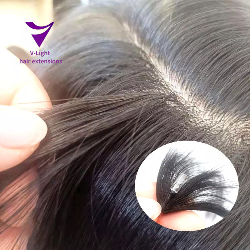 IF2 invisible feather hair extensions /100% human hair/ dark color
