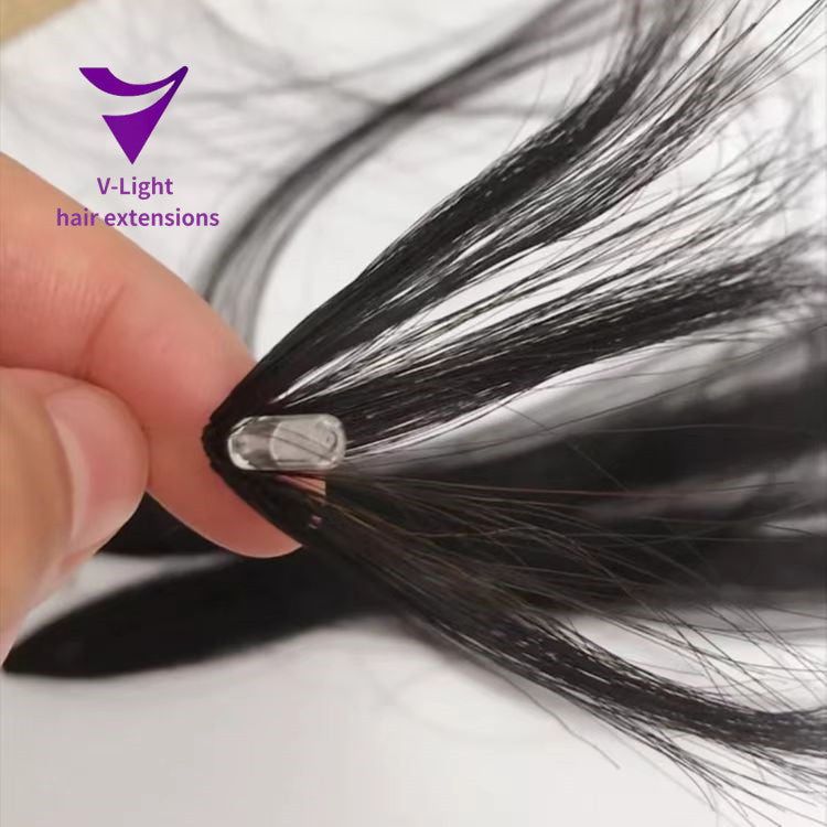 IF2 invisible feather hair extensions /100% human hair/ dark color