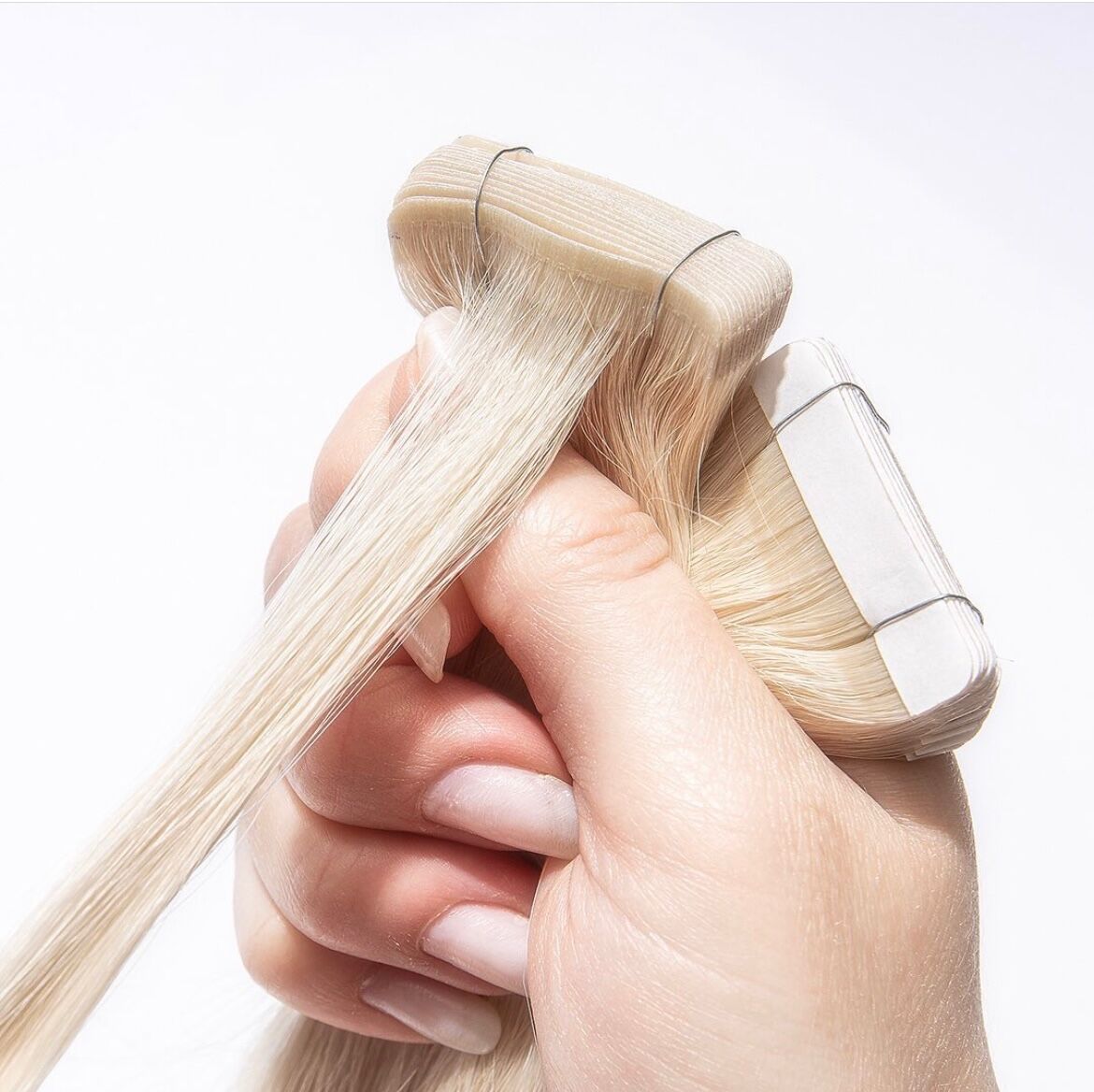 Invisible Tape-in-hair /9A Remy hair Light color