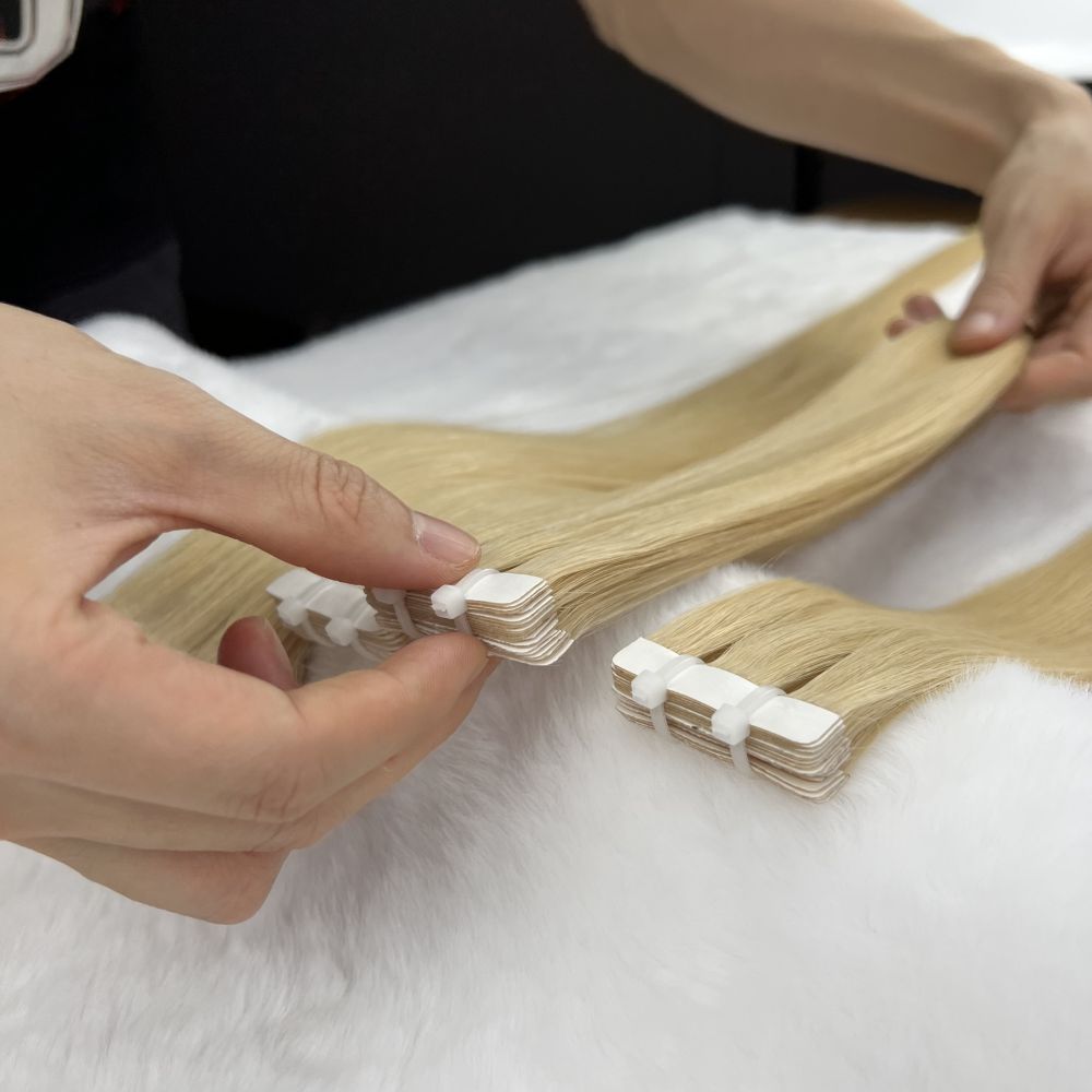 Invisible Tape-in-hair /9A Remy hair Light color
