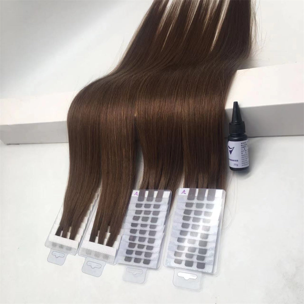 V-LIGHT hair extension piece 9A Virgin hair/ Dark Color /30 g per packet