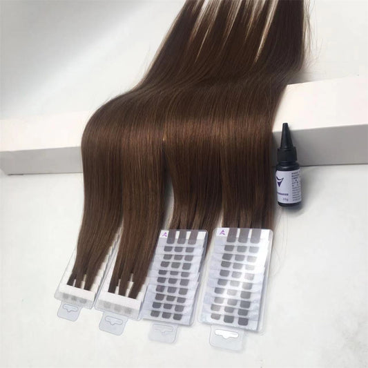 V-LIGHT hair extension piece  9A Virgin hair/ Dark Color /30 g per packet
