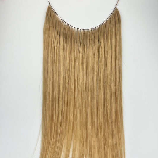 Feather weft hair extension/ 100% virgin hair 9A/ Light color