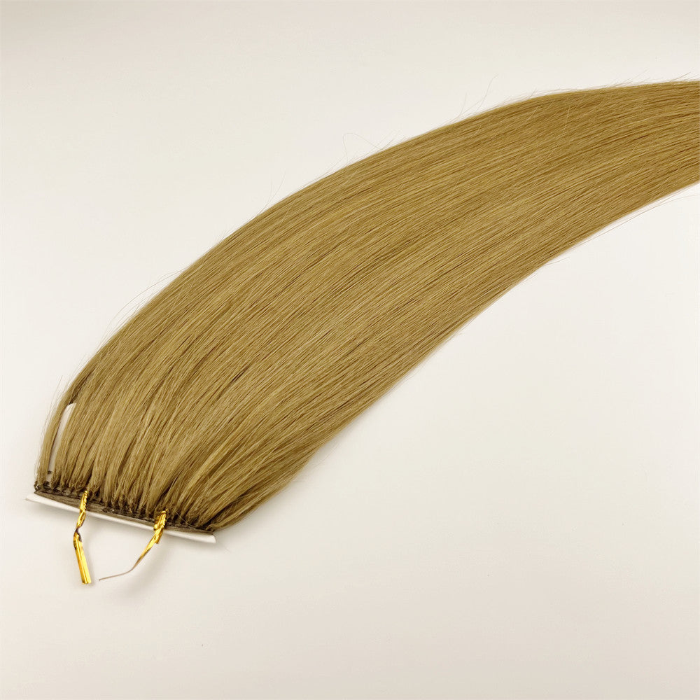 Feather weft hair extension/ single drawn 9A/ Light color