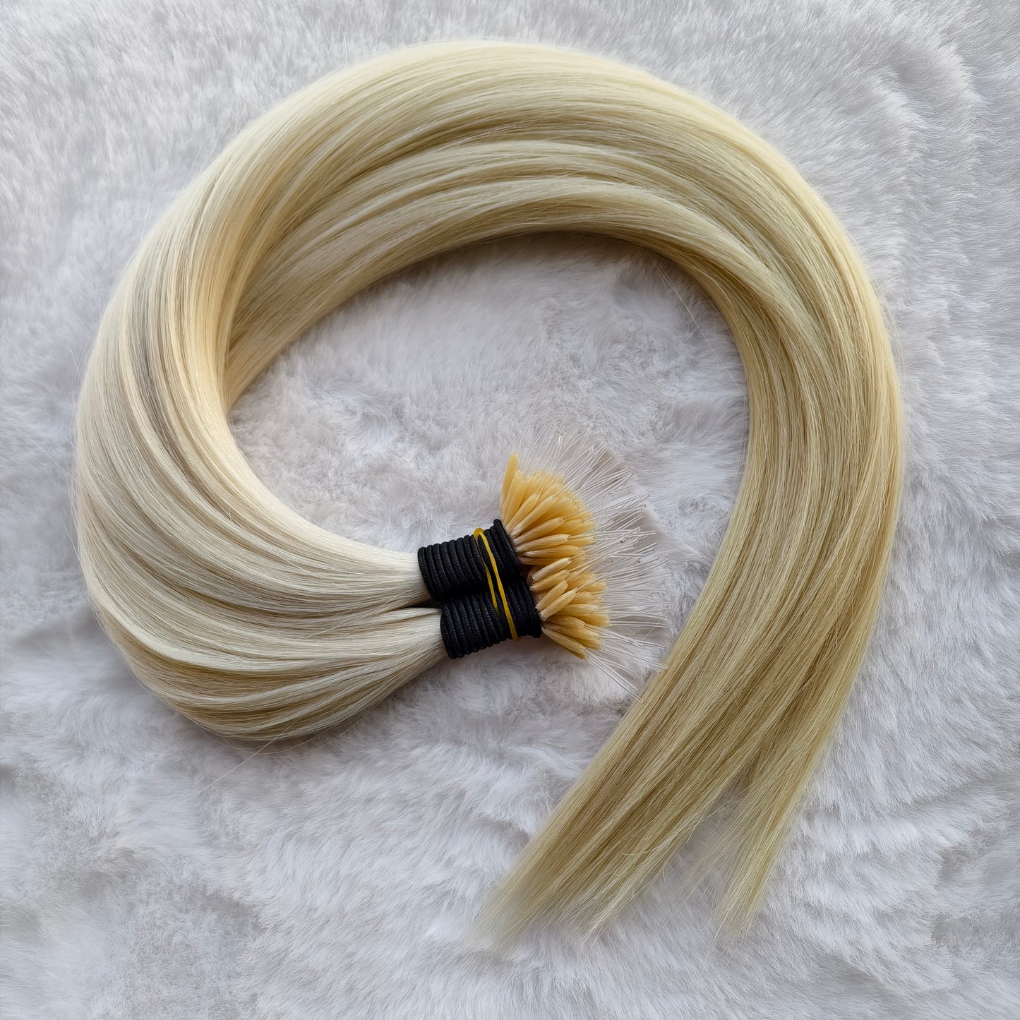 Nano ring elastic thread tip hair extension /9A Light color/ 100g