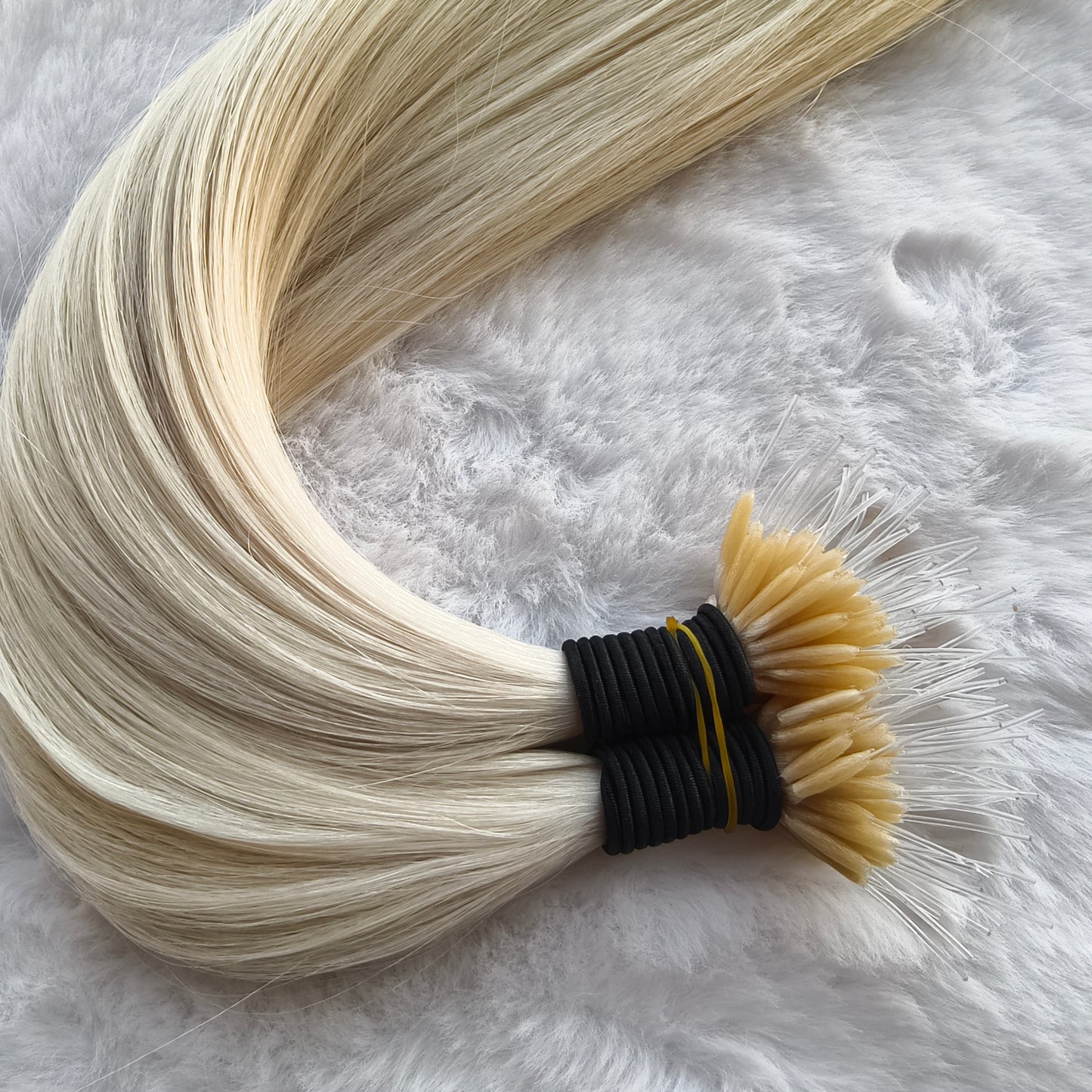 Nano ring elastic thread tip hair extension /9A Light color/ 100g