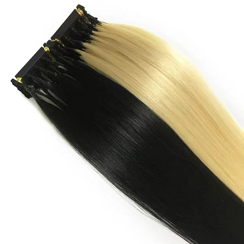 6D hair extension 9A Virgin hair/ Light Color /100g