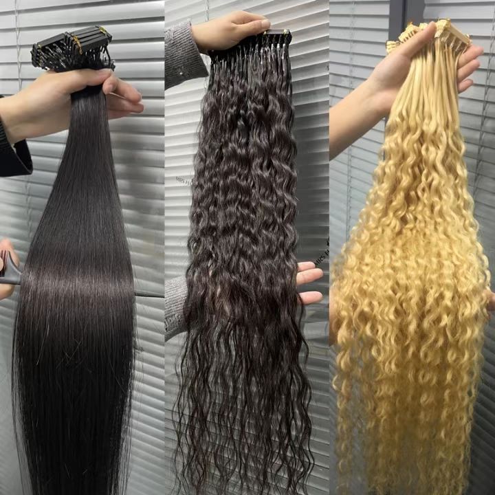 6D hair extension 9A Remy hair/ Dark Color /100g