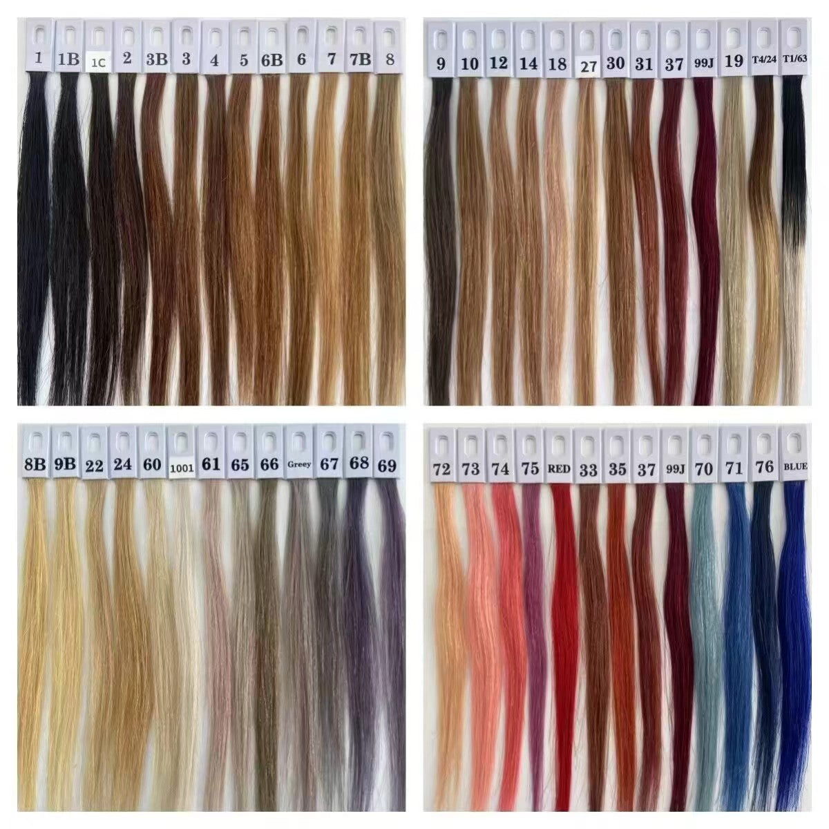 New trendy feather hair extensions -- IF2 hair extension Virgin hair Light colors