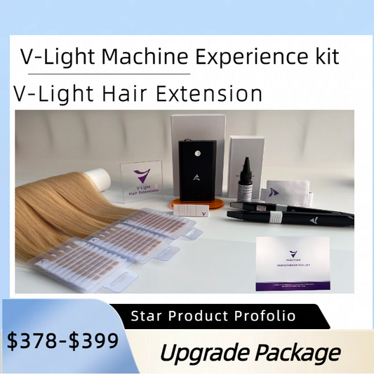 V-light Hair Extensions Experience kit  （free shiping）New Packaging Upgraded