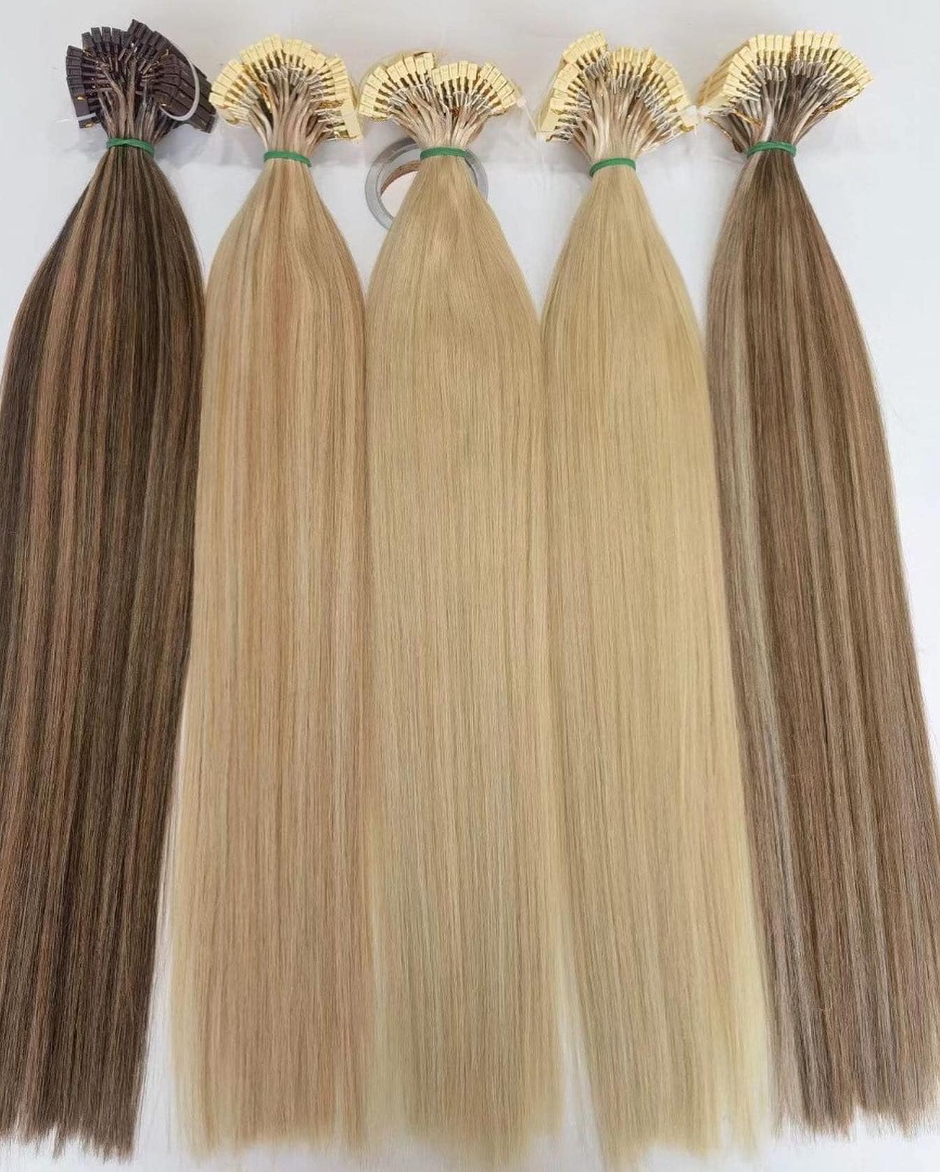 6D hair extension 9A Virgin hair/ Light Color /100g