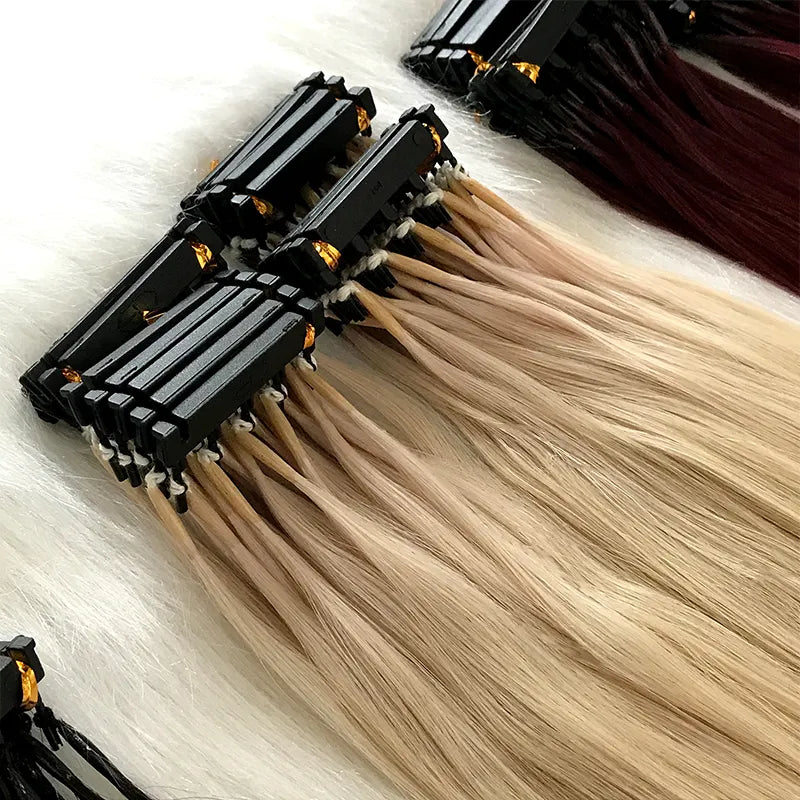 6D-2 hair extension 9A Remy hair/ Light Color /100g