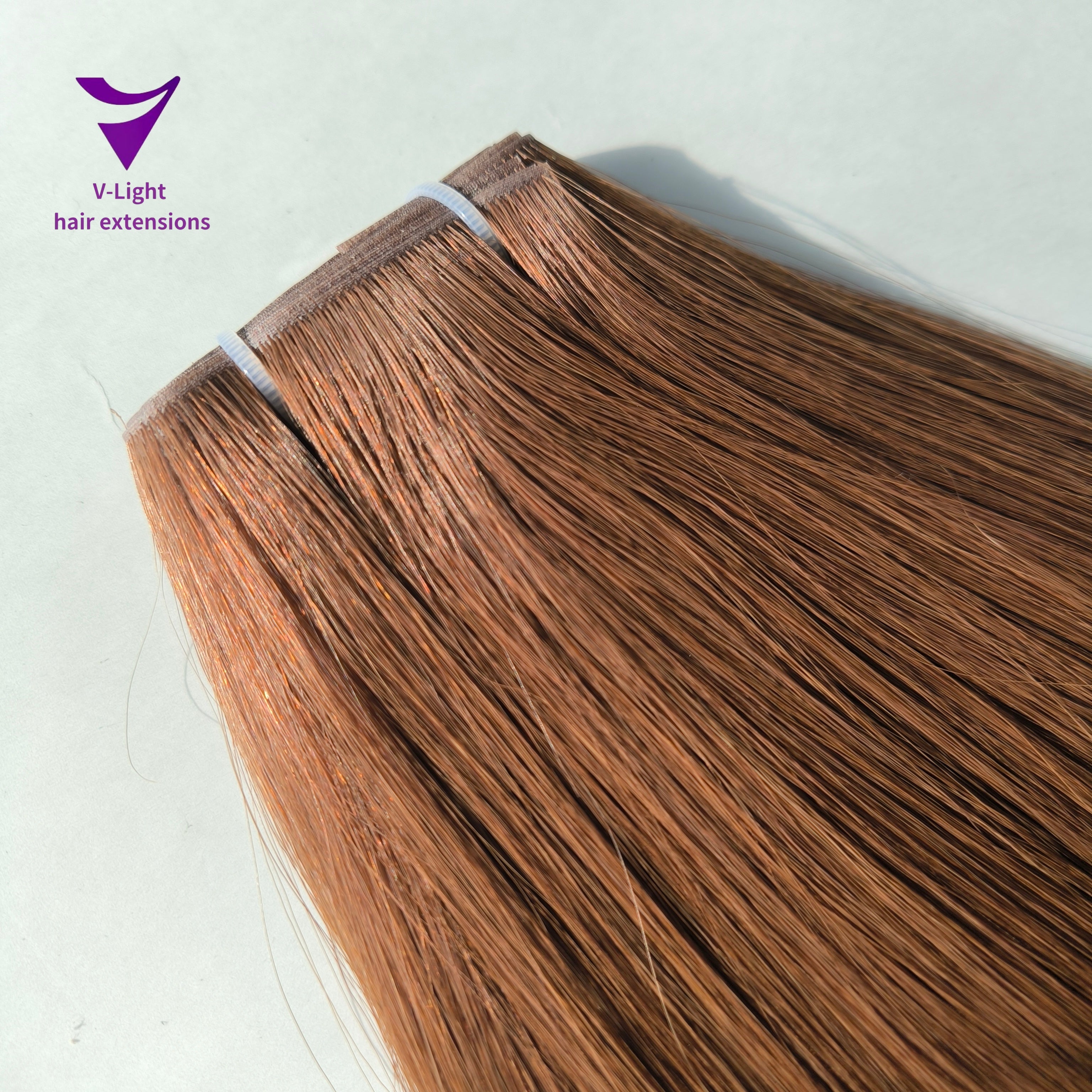 Invisible Tape-in weft / virgin hair 10A Dark color