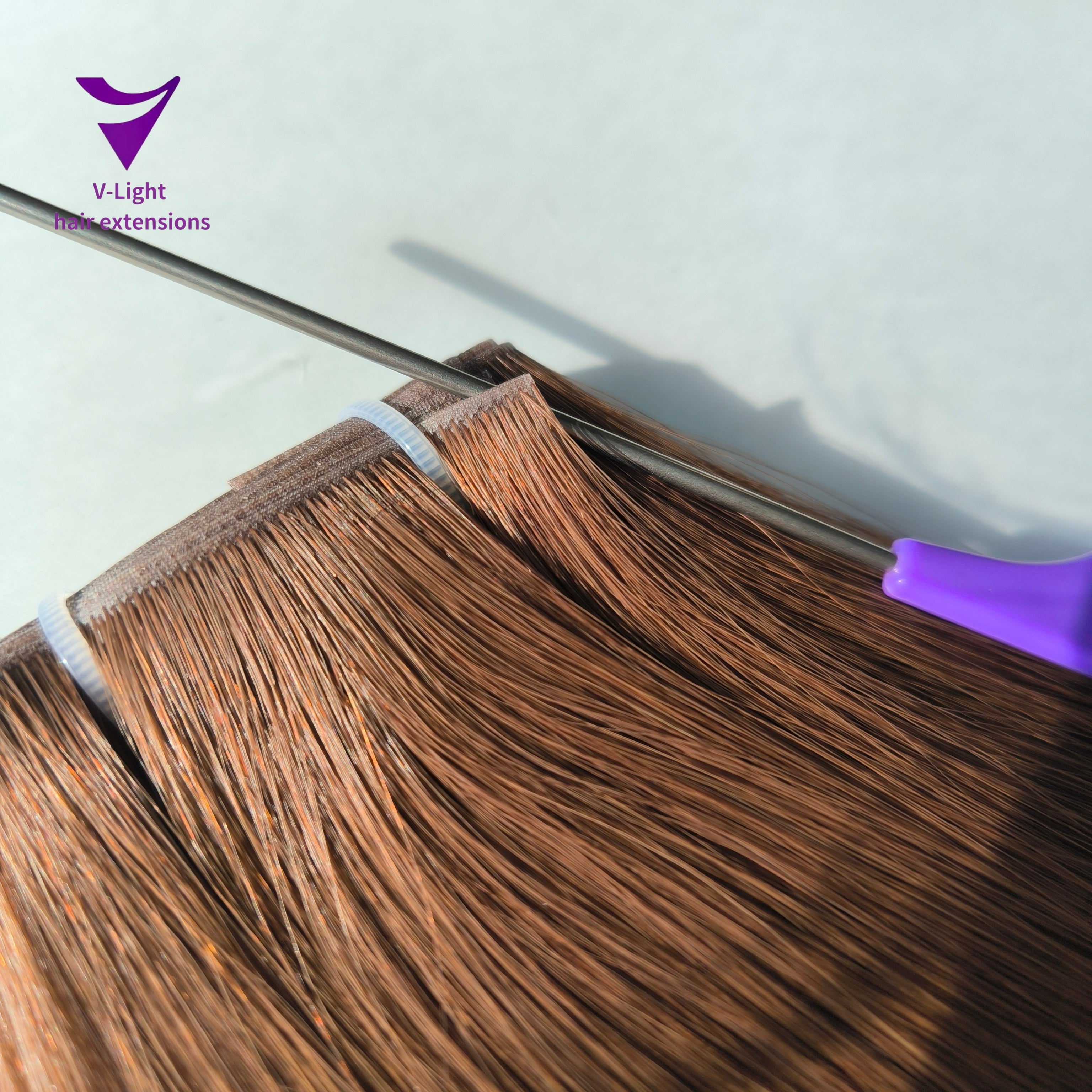 Invisible Tape-in weft / virgin hair 10A Dark color